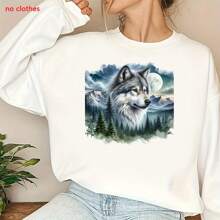 1/2/3pcs Wolf In The Forest Heat Transfer Stickers For DIY Garment, Heat Press Applique Suitable For T-Shirts, Canvas Bags, Pillow, Iron-On Patches