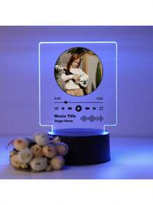 1 szt., personalizowane zdjęcia, personalizowane, spersonalizowane, czterokształtne światła muzyczne, personalizowane zdjęcia, dziel się ulubionymi wspomnieniami i najcenniejszymi chwilami, sztuka ścienna, prezenty dla nauczycieli, dzieci, kochanków, dziewczyn