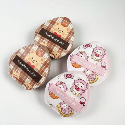 3/4 件面部粉扑、可重复使用化妆粉扑、面部和眼部化妆粉扑、软妆粉底化妆粉扑、化妆粉底化妆面部粉末干妆工具，适合所有肤质。、化妆、便宜、房间装饰、梳妆台、旅行、卧室、化妆配件、粉扑、化妆搅拌器、粉扑、化妆海绵