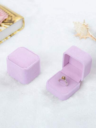 1 pieza Caja de almacenamiento de anillos de joyería, caja de almacenamiento de viaje de joyería, soporte de exhibición, caja para anillos, aretes y collares, organizador multifuncional de escritorio, apropiado para almacenamiento de anillos pequeños para propuesta, boda, compromiso, Navidad, San Valentín, caja de exhibición de aretes y pendientes para mujeres y niñas, organizador de almacenamiento, necesidades de viaje, regalo, de vuelta a la escuela