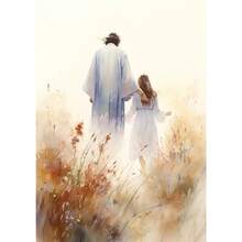 1pc Rellgion Jesus In Prayer Sheep Christian Child Bible Canvas Printing Wall Arts Picture For Living Room Decor Posters Optional Frame ,Wall Art With Frame - Multicolor - View 85