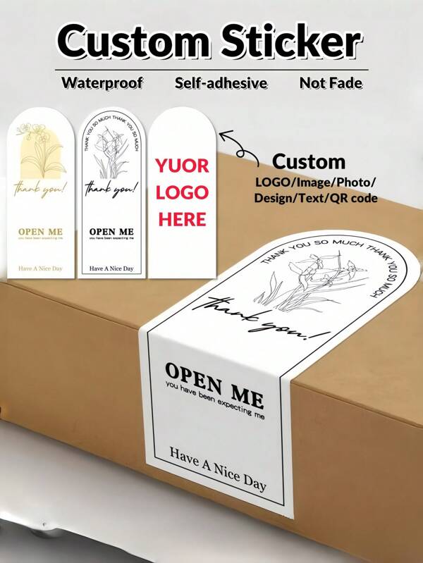 [40/80/160 قطعة] ملصقات إغلاق مخصصة / ملصقات شخصية / ملصقات زخرفية / ملصقات قابلة للإزالة - مقاومة للماء، لا تبهت، لاصقة ذاتيًا، قابلة للإزالة، ملصقات بيضاء - يمكن تخصيصها بشعار/صور/رسومات/نصوص - مناسبة للأعمال التجارية والزفاف والعطلات وأعياد الميلاد والحفلات والمناسبات والذكرى السنوية والبلوغ والتخرج والمعمودية والتجمعات والمؤتمرات والمسابقات وأنواع أخرى من المناسبات - مناسبة لإغلاق وتزيين صناديق الورق المقوى وصناديق الهدايا والطرود البريدية والمنتجات والهدايا، متعددة الوظائف، زخرفية، قابلة لإعادة الاستخدام، حديثة، ملونة، جميلة، عتيقة، كرتونية، كاواييي، مخصصة، شخصية، فريدة، مخصصة، للعمال والعملاء والطلاب، للأعمال والمكتب والمدرسة'