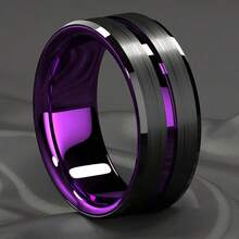 8mm) Unisex Or Men's Stainless Steel Wedding Ring. The Best Holiday Gift Ring For Favorite People