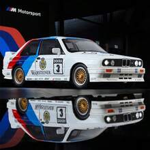 1:24 比例 M3 烧毁模型车玩具，合金压铸模型带声光，可伸缩街车模型，时尚收藏玩具，男士理想礼物，返校礼物