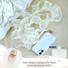 Curea de umăr reglabilă cu model floral, lungime 120 cm, pentru geantă, potrivită pentru telefon mobil universal, pentru femei