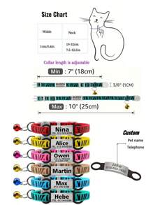 Gepersonaliseerde hondenhalsband met gegraveerd identificatieplaatje voor middelgrote honden, reflecterende zachte vulling, gegraveerd met de naam en informatie van het huisdier om te voorkomen dat de hond verdwaalt. Decoratief, gegraveerd, roestvrij, stijlvol, modieus, kleurrijk, vintage, schattig, gecontracteerd, schattig. Aangepast, uniek, aangepast, gepersonaliseerd huisdier voor jubilea, voor verjaardagen.