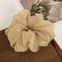 1 Peça Scrunchie de Chiffon Elegante, Laço para Cabelo Feminino, Acessório de Cabelo para Rabo de Cavalo, Coque, Scrunchies e Laços de Cabelo