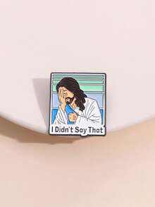 1入組「你們都令人失望」卡通造型胸針，多用途服飾配件徽章，適用於男女日常穿著 - 人物 - 查看 8