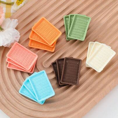 Mini Rattan Plate, Mini Colorful Tray, Mini Fruit Tray, Mini Small Plate, Realistic Plate, Resin Decoration, Desktop Decor, Resin Crafts, Children Pretend Play Toys, Dollhouse Decor Accessories, Decorative Figurines, Model Toys