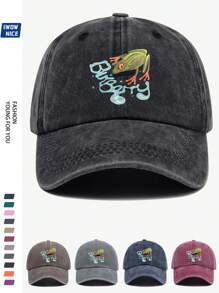 1pc Fashion Baseball Cap With "Funny Frog" Print, Adjustable Size, Unisex Urban Casual Baseball Hat, Vintage Breathable Design, Comfortable For All Seasons, Multiple Colors And Sizes Available, Suitable For Beach And Holiday (2025 Spring Series)