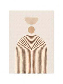 1 幅抽象画波西米亚风马蒂斯珊瑚线米色墙壁海报画廊艺术帆布画墙面印刷画客厅装饰家居装饰可选画框