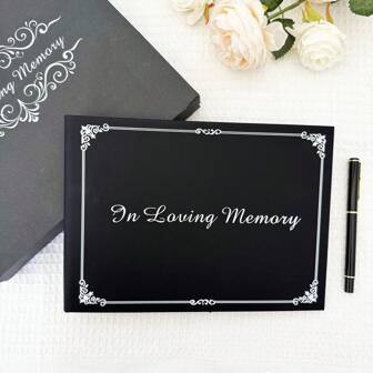 Funeral Guest Book In Loving Memory Guest Book With Pen And Memory Table Sign Black Celebration Of Life Guest Book Funeral Guest Book For Memorial Service