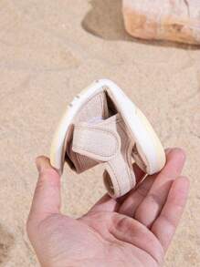 GENGASUN 1 pieza Sandalias informales de unicolor de lona para niñas pequeñas, zapatos de moda casuales de verano