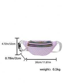 Cross-Border 2025 New Waist Bag Multifunctional Messenger Bag Fashion Laser Waist Bag Waterproof Sports Waist Bag Mobile Phone Bag - Purple - View 11