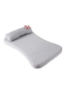 1pc Ice Silk Material Pet Mat, Summer Cooling Breathable Dog Bed, Removable Anti-Slip Cat/Dog Sleep Pad With Pillow, Suitable For Medium & Small Pets