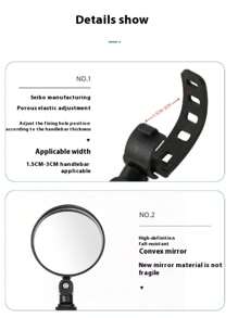 2pcs/1 Set Baby Stroller Rearview Mirror, Portable No-Installation Convex Mirror, Universal Anti-Lost Walking Aid