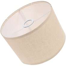 Linen Lamp Shade Table Floor Lamp Light Shade Lampshade Home Decoration For Bedroom (Suitable For E27 Bulb) - Grey - View 5