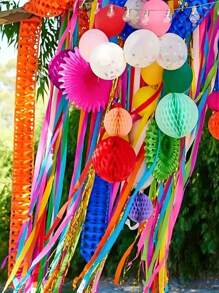 6pcs Colorful Crepe Streamers, Full Of Life, For Rainbow Party, Holiday Decorations, Birthday, Wedding, Christmas, Halloween, Thanksgiving, Easter And New Year