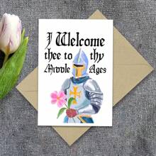 Welcome To Medieval Birthday Cards, Senior Birthday Cards, 40th Birthday Cards, Medieval Knight Birthday Cards, Renaissance Birthday Cards, Birthday Party Cards, Funny Cards, Cute Cards