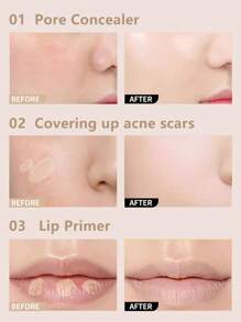 the SAEM Corrector iluminador Cover Perfection Tip, Corrector líquido de uso múltiple, Maquillaje de cobertura total para acné, manchas oscuras, ojeras, hiperpigmentación y imperfecciones, K-Beauty, Maquillaje coreano - 6.5g/0.23oz.