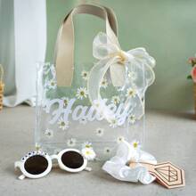 1 pièce, Sac cadeau PVC personnalisé, Faveurs de fête personnalisées, Sac cadeau/faveur de demoiselle d'honneur personnalisé, Sac fourre-tout de mariage, Sac à main transparent, Sac à main de demoiselle d'honneur, Cadeau de enterrement de vie de jeune fille, Cadeau de voyage pour femme, Sac cadeau transparent pour la Fête des Enseignants/Infirmières/Femmes/Action de Grâce/Fête des Mères/Nouvel An, Convient pour les cadeaux d'ambiance de campagne/château/plage/domaine, Cadeau pour amis/mariée/demoiselle d'honneur/fête, Cadeaux pour rassemblements intérieurs et extérieurs