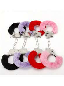Multi-Colored Women's And Men's Costume Props Fake Handcuffs And Keys, Suitable For Halloween Party Pranks, Cosplay Character Props