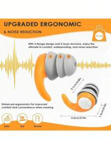 5 Pairs Of Upgraded New Silicone Noise-Canceling Swimming Earplugs, Waterproof And Soundproof Swimming Earplugs, And Sleep Noise-Canceling Earplugs, Better Protect The Health Of Your Ears. They Are Convenient And Easy To Use, Simple To Carry, And A Must-Have In Summer And For Swimming.