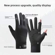 Luvas Esportivas para Uso ao Ar Livre no Verão, Luvas de Proteção Solar, Anti-Deslizante com Tela Sensível ao Toque para Homens, Ciclismo, Direção, Caminhada, Pesca