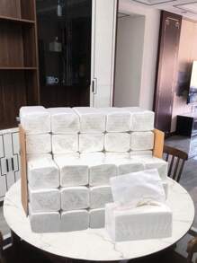 Pack large de 100 rouleaux de papier toilette 4/2, adapté à une utilisation domestique, hôtel, salon de mahjong, restaurant, maison d'hôtes. Emballage transparent.