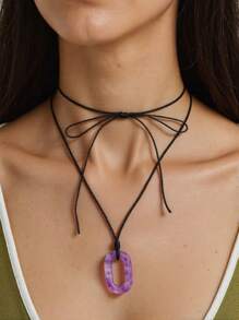 1 Piece Fashion High Quality Natural Amethyst Stone Oval Circle Pendant Semi-Precious Stone Large Hole Oval Circle Necklace Pendant DIY Bracelet Necklace Pendant Accessories