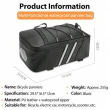 NEWBOLER Bicycle Rear Seat Bag MTB Bike Rack Bag Trunk Pannier Cycling Large Capacity Waterproof Travel Bag With Rain Cover