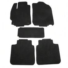 5PCS Floor Mats Custom Fit For 2012-2017 Toyotas' Camry, Latex Rubber All Seasons Weather Interior Carpets Black Cargo Liner By IKON MOTORSPORTS - 黑色 - 查看 2