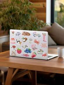 50 pièces Autocollants artistiques style méditerranéen PVC, Cadeau dessin animé, Décoration, Scrapbooking, Ordinateur portable, Bagage, Guitare, Tasse d'eau, Étui de téléphone, DIY Décalque, Fournitures scolaires, Rentrée scolaire - défaut - Voir 7