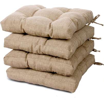 Viste tu Hogar - Pack de 2/4/6 Cojines para Sillas 40x40cm + 45x45cm - Efecto 3D - Relleno 100% Poliéster - Ideal Comedor, Terraza, Salón y Restaurante - Fabricado en España