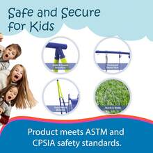 Swing Sets For Backyard, Heavy-Duty Swing And Slide Set, 440lbs 5 In 1 Outdoor Swing Set With Slide, Saucer Swing, Swing Seat, Soccer Goals And Basketball Hoop, Outdoor Playset Suitable For Kids - Nhiều màu - Xem 5