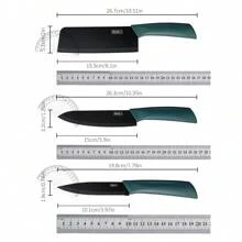 [Free Knife Cover]3pcs Kitchen Knife Set Sharp Cooking Tool For Home With Vegetable And Meat Knives, Suitable For Professional Chef