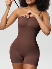 女士无缝吊带背心，带可拆卸肩带，紧身胸衣，瘦腹，紧身内衣