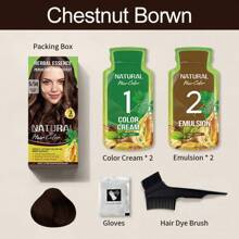 Herbal Hair Dye, Herbal Semi-Permanent Hair Dye, Unisex Instant Hair Dye, Plant Extracts, Nourishing Hair, Long-Lasting Color, Dyeing Fashionable Hair Color