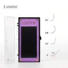 Lashine 16 Rows L Curl Series Individual False Eyelashes Extensions C D L LC LD LU Curl 0.05mm 0.07mm Thickness 8-15mm Mixed Lengths Faux Mink Classic Lash Soft And Natural