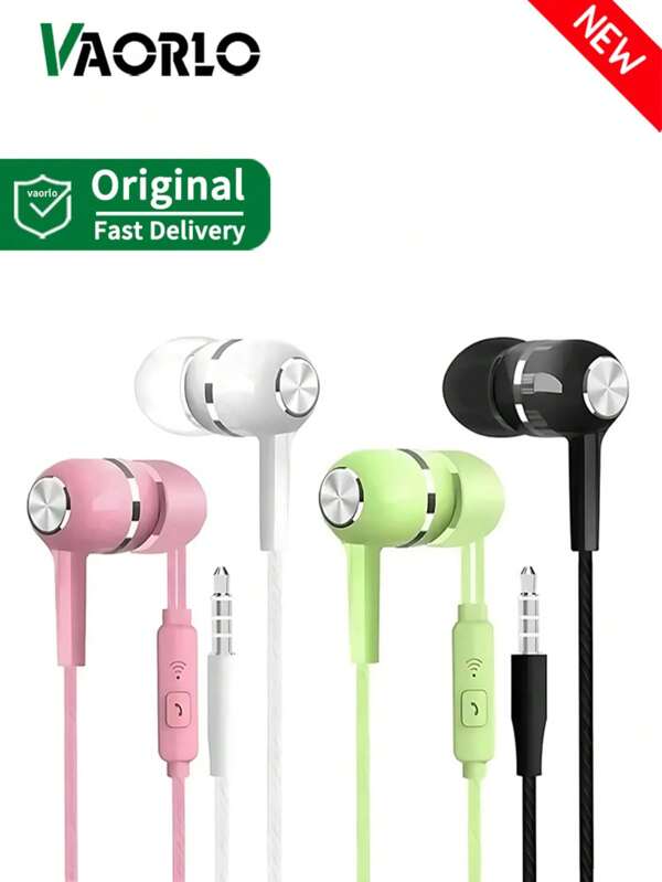 KZ Auriculares con cable de 3,5 mm, auriculares deportivos con cable HIFI con graves, auriculares intrauditivos alambricos, auriculares con micrófono para videojuegos y subwoofer para llamadas con manos libres en teléfonos y PC