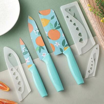 Home Kitchen Women Baby Food Cooking Knife Set, Sharp Stainless Steel Vegetable Fruit Chopping Slicing Knives