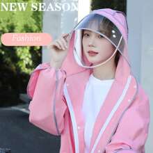 Lächelnde Panda Mode Regenjacke mit verlängertem EVA Material, haltbar und atmungsaktiv für Herren und Damen, geeignet für Outdoor Wandern | Elektrisches Fahrrad Fahren Regenjacke