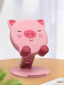 1pc Cartoon Desk Mobile Phone Stand, Foldable & Adjustable Holder For Smartphone & Tablet, Convenient For Study, Live Streaming, Portable And Easy To Store - Multicolor - View 5