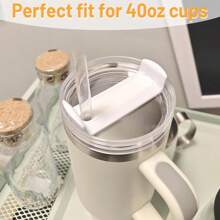 1 pieza/2 piezas Tapa a prueba de fugas de 40 onzas - Tapa de repuesto de plástico para vaso de agua - Mantenga sus bebidas frescas y sin derrames, útiles para volver al colegio