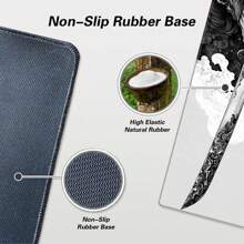 BHJLAXR Black And White Japanese Samurai Sword Game Mouse Pad XL, Extended Large Mouse Pad Desktop Pad, Stitched Edge Mouse Pad, Long Mouse Pad, 31.5 X 11.8 Inches