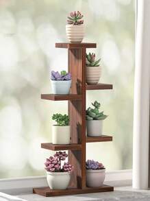 1 Peça Prateleira de Madeira Flutuante para Janela/Sacada Multiníveis para Plantas Suculentas, Estante Decorativa de Armazenamento para Decoração de Mesa da Sala de Estar Interna e Decoração Externa