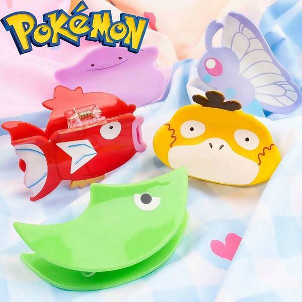 pokemon Monstruos Pokémon 1/5 piezas Monstruos Pokémon Pinza de pelo para mujer Clip de pelo de Pikachu de dibujos animados para mujer Clip de cangrejo de moda para el cabello Tocado elegante Regalo del Día de la Madre, Regalo de graduación, Decoración de vuelta a la escuela Clip de pelo