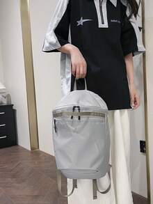 2025 New Japanese Style Foldable Lightweight Backpack, Water-Resistant Outdoor Bag, Fashion Design - Grey - View 4