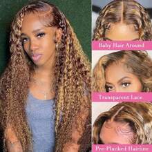 200% Density 40 Inch 13*4 13x6 4*4 5x5 HD Full Lace Front Glueless Wigs Human Blended Hair, Highlight Jerry Curly Wave Brazilian Remy Blended Human Blended Hair Wig,Pre-Plucked With Baby Hair Honey Blonde 4/27 Colored With High Temperature Resistant Fiber Synthetic Wigs For Women Factory Wholesale 10-14inch Bob Wig - S4/27 - View 8