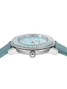 Versace V-Icon Quartz Green Dial Ladies Watch VEUCA0424 - Blue - View 3